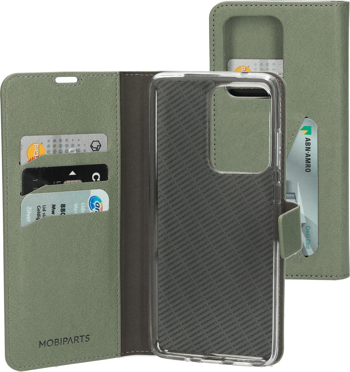 Samsung Galaxy S20 Ultra Hoesje - Premium Wallet/Boekhoesje - Eco Leer - Magneet Sluiting - Opberg vakken - Groen - Mobiparts