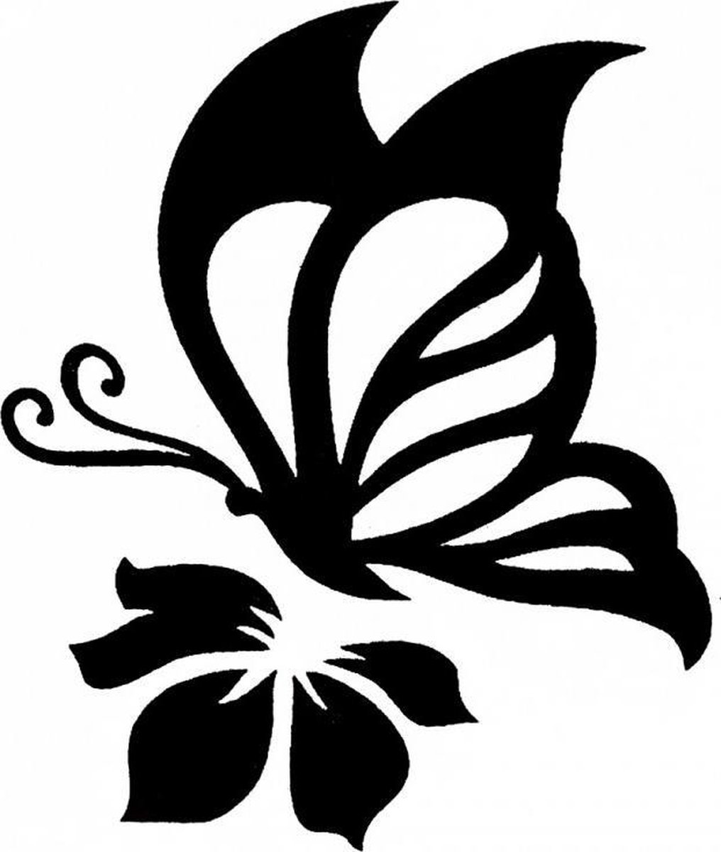 Quick Glitter tattoo/sjabloon Vlinder op Bloem zonder lijm te gebruiken.