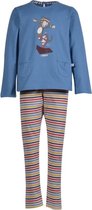 Woody Meisjes-Dames pyjama - Kat - Blauw - 202-1-BSL-S/845 - 2j