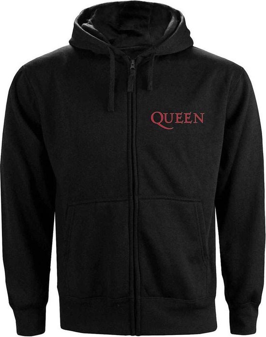 Queen Vest met capuchon -XL- Classic Crest Zwart