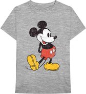 Disney Mickey Mouse - Vintage Heren T-shirt - 2XL - Grijs