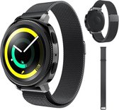 Milanees Smartwatch bandje - Geschikt voor  Samsung Gear Sport Milanese band - zwart - Horlogeband / Polsband / Armband