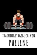 Trainingstagebuch von Philine: Personalisierter Tagesplaner f�r dein Fitness- und Krafttraining im Fitnessstudio oder Zuhause