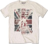 Sex Pistols Heren Tshirt -S- 100 Club Creme