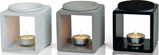 Zwarte vierkante geurbrander/waxbrander 10 x 10 x 12 cm -... | bol.com