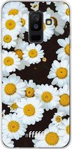 Samsung Galaxy A6 Plus (2018) Hoesje Transparant TPU Case - Daisies #ffffff