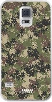 Samsung Galaxy S5 Hoesje Transparant TPU Case - Digital Camouflage #ffffff