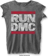 Run DMC - DMC Logo Dames T-shirt - L - Grijs