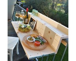 GoudmetHout Inklapbare Balkontafel