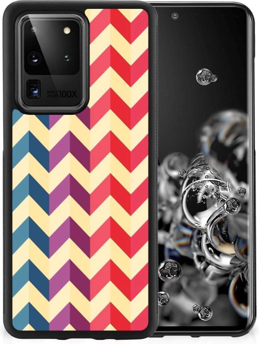 Back Cover voor Samsung Galaxy S20 Ultra Bumper Case Zigzag Multi Color