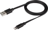 Xtorm Flat USB naar Lightning kabel - 1 meter - Zwart