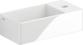 Clou New Flush 3 fontein 35x18cm inclusief plug met kraangat keramiek glanzend wit