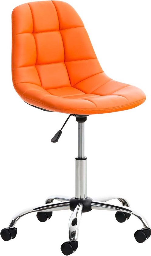 Chaise de bureau Clp Emil - Cuir artificiel - Oranje