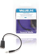 Valueline VLMB22100B02 Jack Stereo Audiosplitterkabel 3,5 mm Mannelijk - 2x 3,5 mm Vrouwelijk Zwart 0,20 M