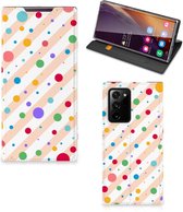 Leuk Hoesje Geschikt voor Samsung Galaxy Note 20 Ultra Smart Cover Dots