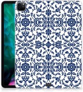 TPU Bumper Hoesje iPad Pro 12.9 (2020) | iPad Pro 12.9 (2021) Cover Flower Blue met doorzichte zijkanten