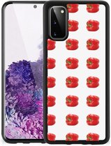 Smartphonehoesje Geschikt voor Samsung Galaxy S20 GSM Hoesje met Zwarte rand Paprika Red