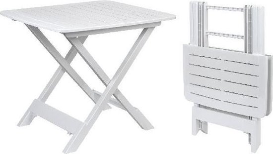 Campingtafel - Vouwbaar - Wit 80x60cm — afbeelding 2