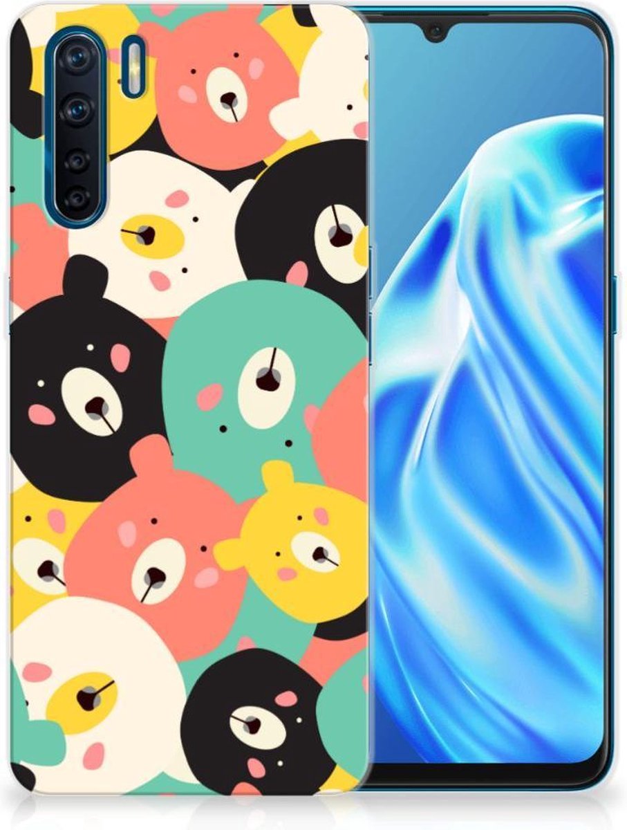 Back Cover voor OPPO A91 Telefoonhoesje met Naam Bears