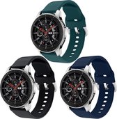 iMoshion Bandje Geschikt voor Samsung Gear S3 Frontier, Samsung Gear S3 Classic, Samsung Galaxy Watch (46mm) - iMoshion Siliconen bandje Multipack - zwart