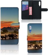 Wallet Book Case Xiaomi Mi 9 Telefoon Hoesje Olifanten