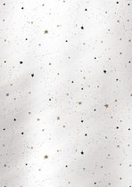 Zilver Kerst kadopapier inpakpapier Sterren - Toonbankrol breedte 70 cm - m lang - Toonbankrol breedte 70 cm - K891937-4-70cm