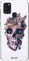 Casetastic Samsung Galaxy A21s (2020) Hoesje - Softcover Hoesje met Design - Metamorphosis Skull Print