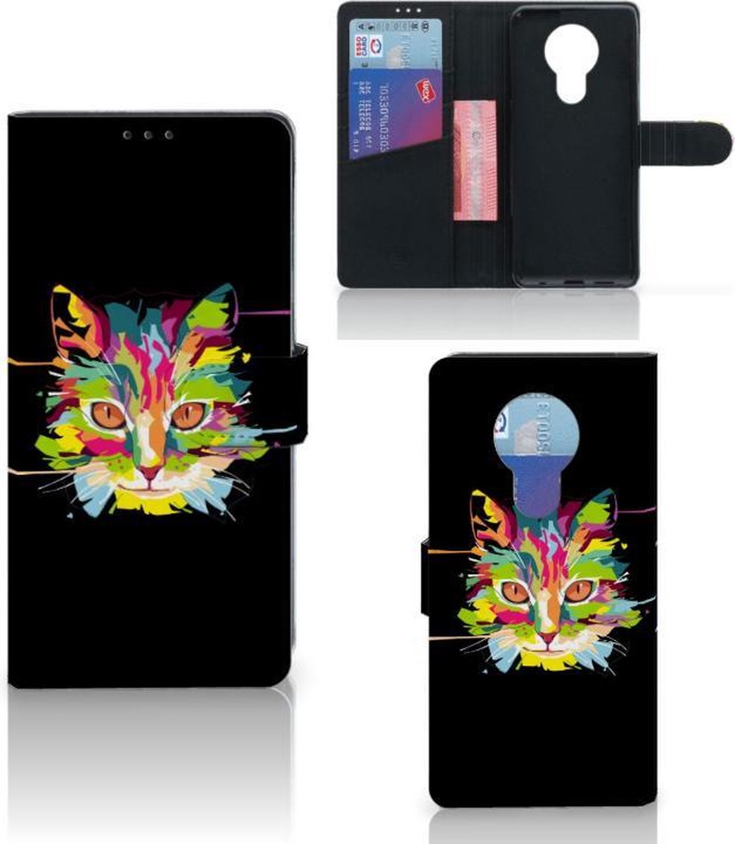 Nokia 5.3 Leuk Hoesje Cat Color
