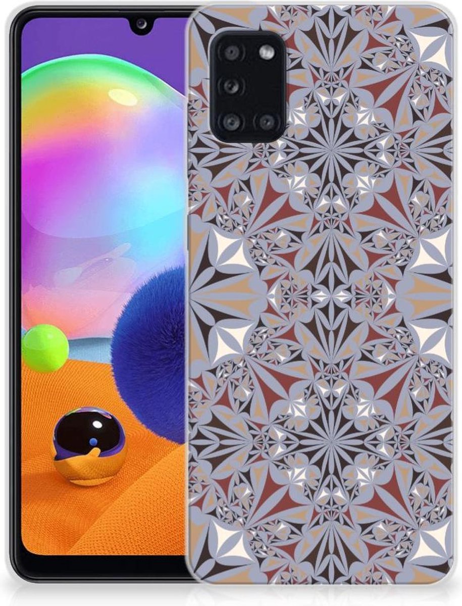 Samsung Galaxy A31 TPU Siliconen Hoesje Flower Tiles