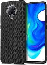 Poco F2 Pro Twill Slim Texture TPU Hoesje Zwart