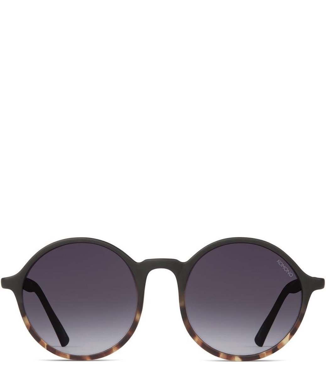 Komono Zonnebril Madison Matte Black/Tortoise Zwart Bruin - Rond