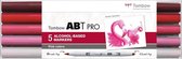 Tombow ABT Pro markeerstift 5 stuk(s) Roze