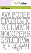 CraftEmotions Die - alfabet typewriter hoofdletters Card 10,5x14,8cm  +/-20mm