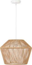 Light & Living Hanglamp Caspian - Bruin/Wit- Ø40cm - Landelijk - Hanglampen Eetkamer, Slaapkamer, Woonkamer