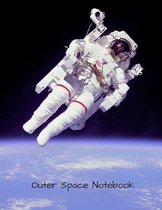 Outer Space Notebook: Cool astronaut floating in space Journal/Diary to write in or draw in, Great gift to commemorate the Apollo 11 moon la