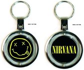 Nirvana Sleutelhanger Smiley Logo Zwart/Zilverkleurig