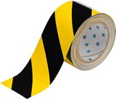 Brady vloermarkeringstape tape -76,2 mm x 30,5 m - zwart/geel - polyester