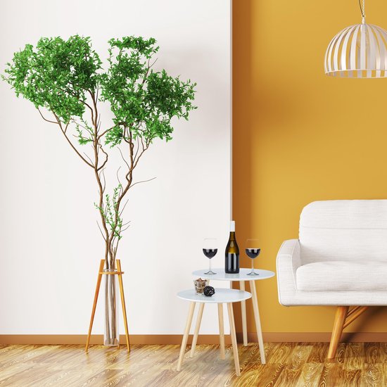 Relaxdays - Ensemble de 2 tables d'appoint - Blanc