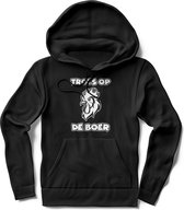 Hoodie dames, hoodie heren, trots op de boeren, haan, kip, boer zakdoek,big, tractor, capuchon, landbouw, boerderij