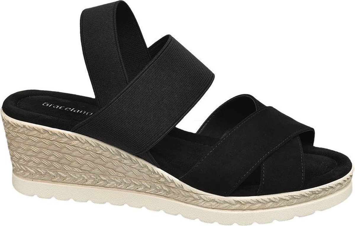 Graceland Dames Zwarte sandalette - Maat 39 | bol.com