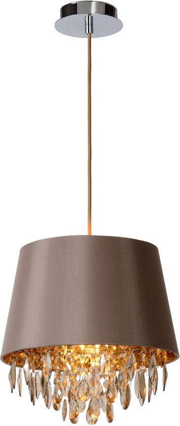 Lucide DOLTI - Hanglamp - Ø 30 cm - 1xE27 - Taupe