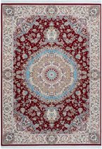 Rood vloerkleed - 200x290 cm  -  Gebloemd A-symmetrisch patroon - Landelijk