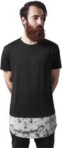 Urban Classics Heren Tshirt -S- Long Shaped Marble Zwart