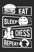 Eat Sleep Chess Repeat: Graph Paper 5x5 Notebook for People who like Humor Sarcasm