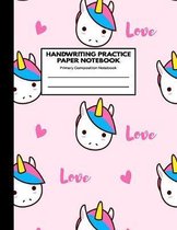 Handwriting Practice Paper Notebook Primary Composition Notebook: Blank Writing Sheets Journal Workbook with Dotted Lines for Kids: Preschool, Kinderg