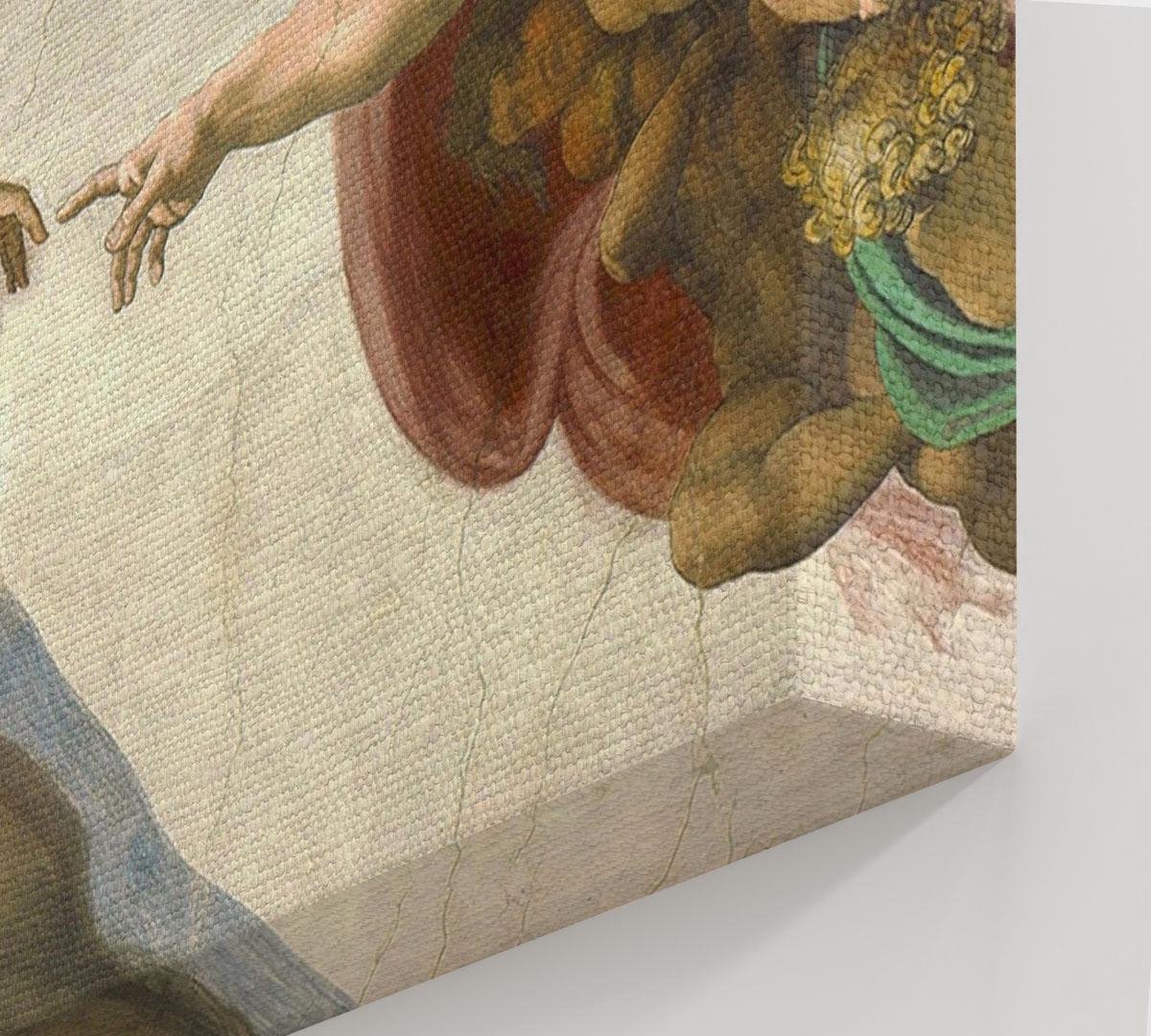 Schepping van Adam, Michelangelo Buonarroti Foto op Canvas 150 x 100 cm Schepping van Adam, Michelangelo Buonarroti Foto op Canvas 150 x 100 cm