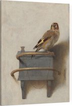 Het puttertje, Carel Fabritius - Foto op Canvas - 75 x 100 cm