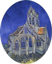 De kerk van Auvers sur Oise, Vincent van Gogh - Foto op Behangcirkel - ⌀ 120 cm