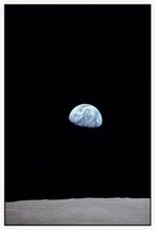 Earthrise viewing Earth from space (ruimtevaart) - Foto op Akoestisch paneel - 60 x 90 cm