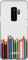 Samsung Galaxy S9 Plus Hoesje Transparant TPU Case - Pencils #ffffff